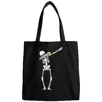 Discover Dabbing Skeleton Playing Volleyball Halloween Bags