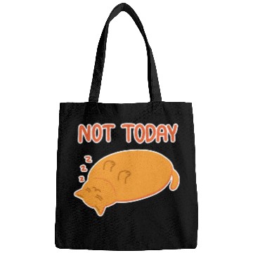 Discover Not today Lazy orange cat Bags