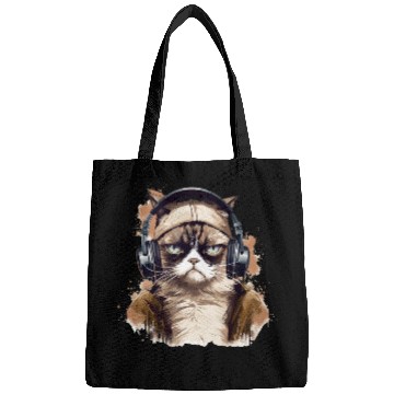 Discover Funny Cat - grumpy face Bags