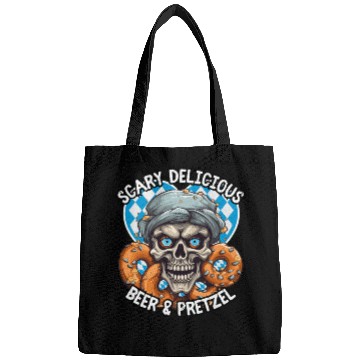 Discover Skull beer and pretzel - Scary delicious Bags