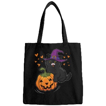 Discover Witch Cat In Pumpkin Cool Creepy Halloween Bags