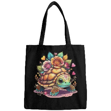 Discover Sweet Turtle among the roses Bags