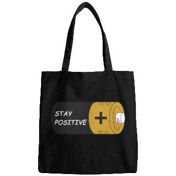Discover Stay Positive Battery Cell Motivation Sticker Bags