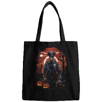 Discover Creepy Zombie Cop Undead Police Halloween Officer Bags