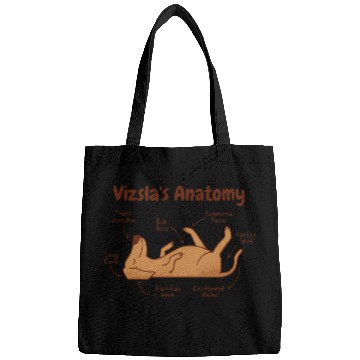 Discover Vizsla dog animal funny anatomy Bags