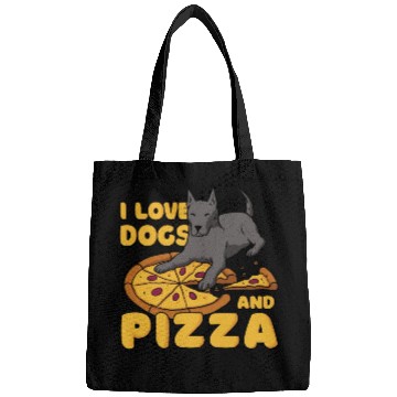 Discover I love dogs and pizza Bags