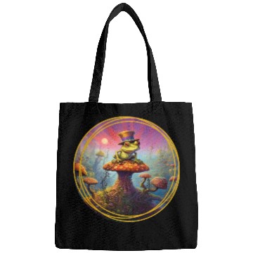 Discover Psychedelic Frog with a Hat Bags