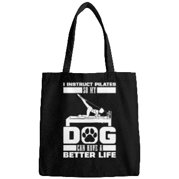 Discover Pilates Instructor Teacher Dog Bags