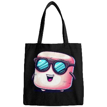 Discover Cool Marshmallow with Sunglasses: Casual Design Bags