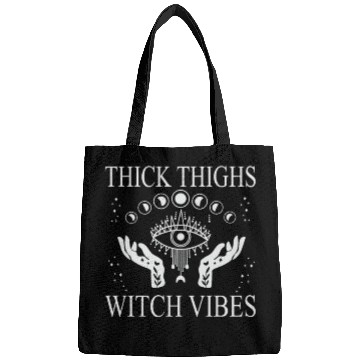 Discover Thick Thighs Witch Vibes Spooky Witchy Halloween Bags