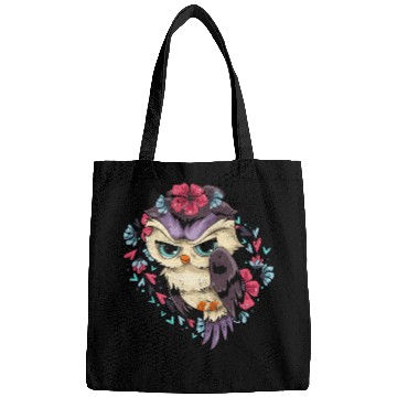 Discover Wise bird gift flowers blossoms sweet owl Bags