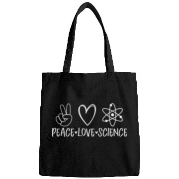Discover Peace Love Science Design Bags