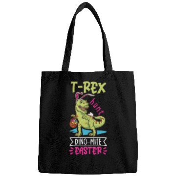 Discover Easter T-rex Dinosaur Easter Funny T-rex Easter Bags