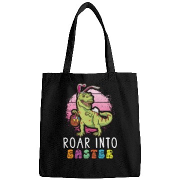 Discover Easter T-rex Dinosaur Easter Funny T-rex Easter Bags