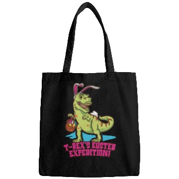 Discover Easter T-rex Dinosaur Easter Funny T-rex Easter Bags