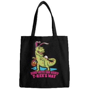 Discover Easter T-rex Dinosaur Easter Funny T-rex Easter Bags