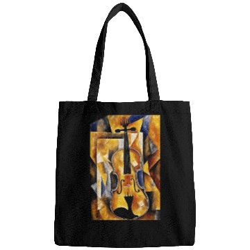 Discover Violin Painting with Geometric Art Bags