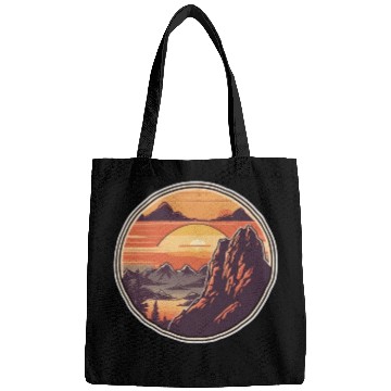 Discover Mountains Retro Mountains Nature Bags