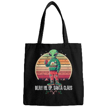 Discover Beam Me Up Santa Claus Alien Christmas Ufo Coffee Bags