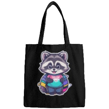 Discover Kawai Happy Raccoon Bags