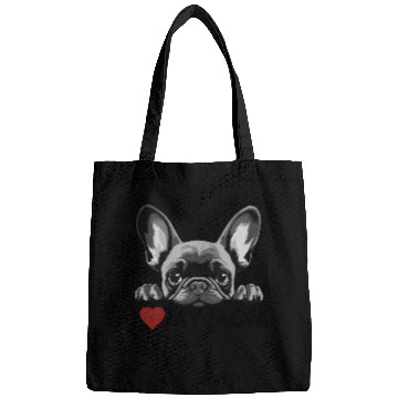 Discover I Love My Mom - Gray French Bulldog Bags