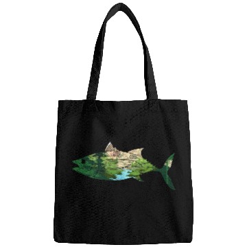 Discover Fishing nature trees mountains fishing gift fish Bags