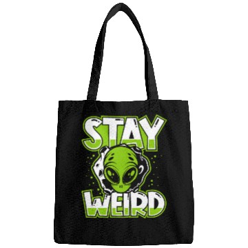 Discover Stay Weird Extraterrestrial Ufo Conspiracy Alien Bags