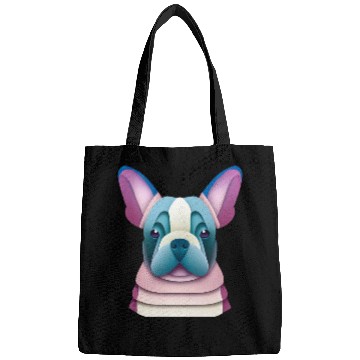 Discover French Bulldog Paper Art Bags