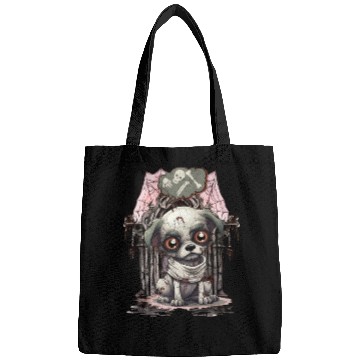 Discover HalloweeChihuahua Mummy Dreaming of Skeleton Bones Bags