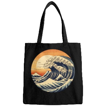 Discover Retro Great Ocean Waves Bags