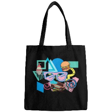 Discover Retro 90s colorful abstract design-3 Bags