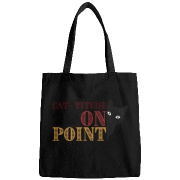Discover Cattitude On Point Funny Cat Saying Bags