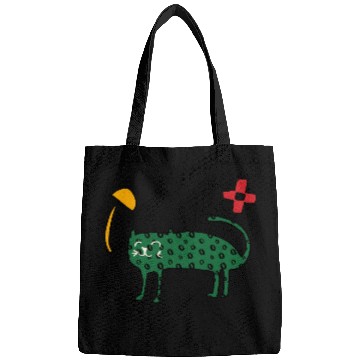Discover Spring Cute Green Cat Bags