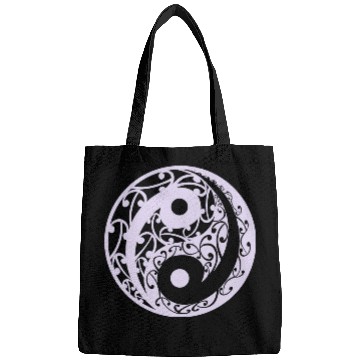 Discover Yin And Yang Koru Pattern In A Light Purple Colour Bags