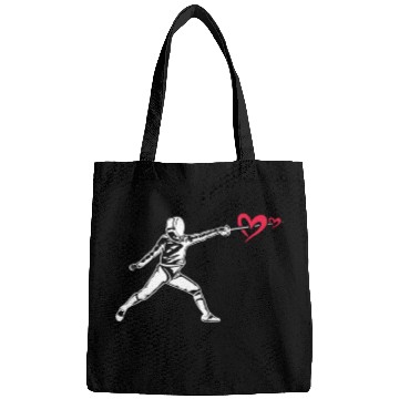 Discover Fencing Fencer Heart Bags