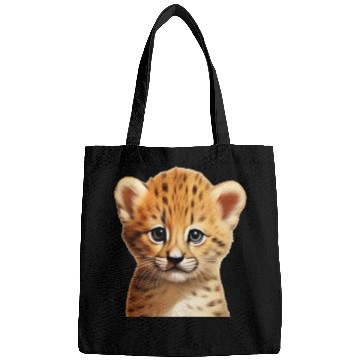 Discover Baby cheetah portrait Bags