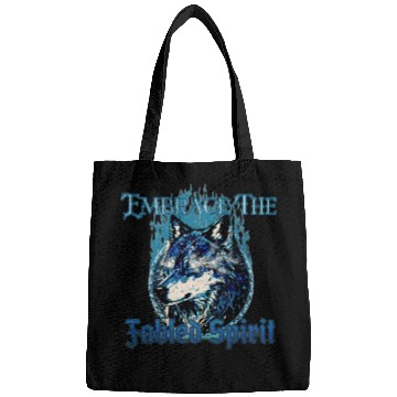Discover Embrace The Fabled Spirit Wolf Blue Bags