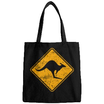 Discover Outback Kangaroo Crossing Road Sign Bags