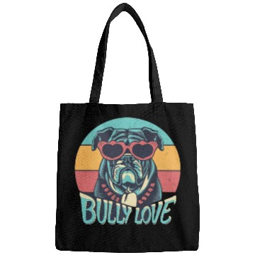 Discover Dog Love Bully Retro Bags Dog owner Bully lover