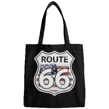Discover Route 66 - American Flag Bags