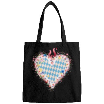 Discover Gingerbread heart shape blue white Bavarian style Bags