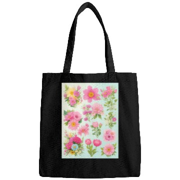 Discover Iris and Indigo Spring Flowers Bags