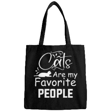 Discover Cats Are My Favorite People Funny Bags