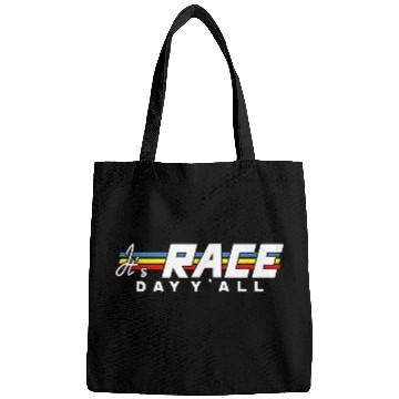 Discover It s Race Day Y all White Text Bags