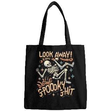 Discover Spooky Shit Skeleton Girl in Arm Halloween Bags