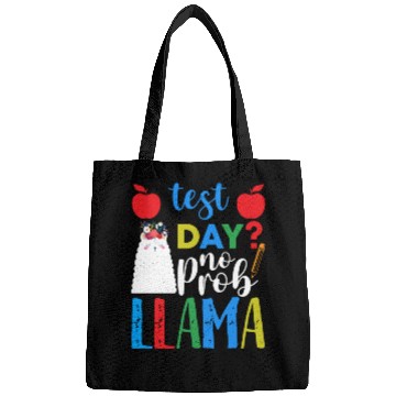 Discover Test Day No Prob-llama Llama Teacher Testing Day Bags