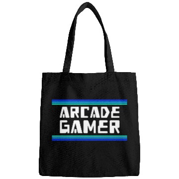 Discover Arcade Gamer RetroGaming Bleu Bags