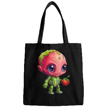 Discover Strawberry Alien: Green & Red in Harmony Bags
