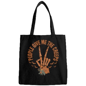 Discover People Give Me The Creeps Skeleton Hand Bags