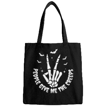 Discover People Give Me The Creeps Skeleton Hand Halloween Bags